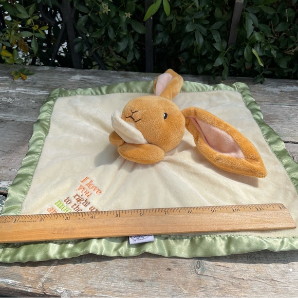 Bunny Rabbit baby blanket Guess How Much I Love You Up to the Moon Back Security - Picture 7 of 8